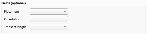 Baseline fields section in Baseline Tab