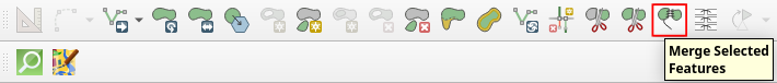 Clicking Merge Selected Features