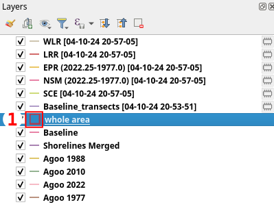 Opening symbology in layer properties