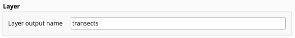 Layer section in Transects Tab