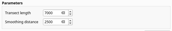 Parameters section in Transects Tab